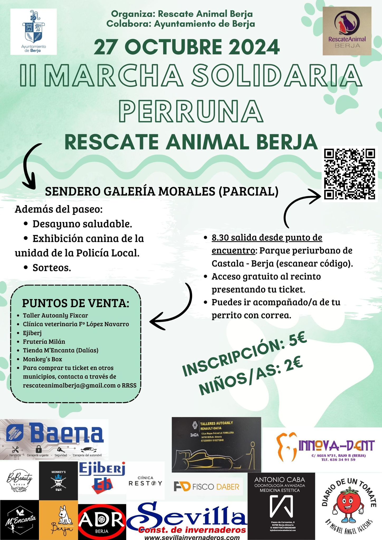 Rescate Animal celebra el domingo la II Marcha Solidaria Perruna en el sendero de la Galería Morales